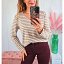 Camiseta Rayas Camel